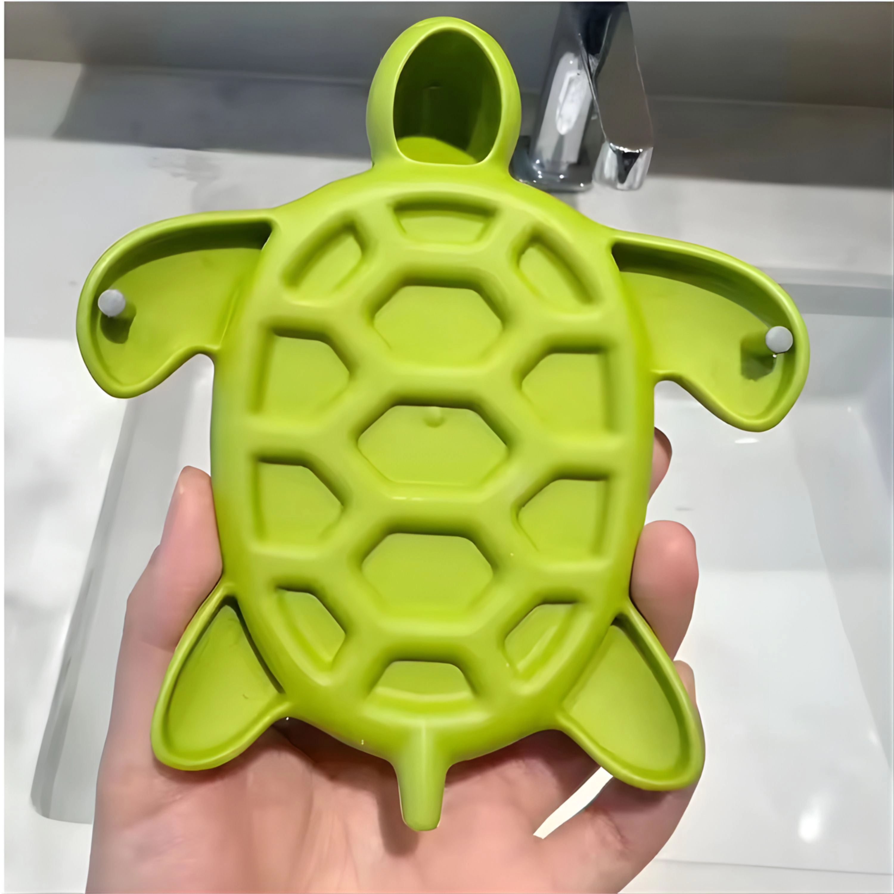Kitcheniva 1-Piece Self-Draining Turtle Soap Dish