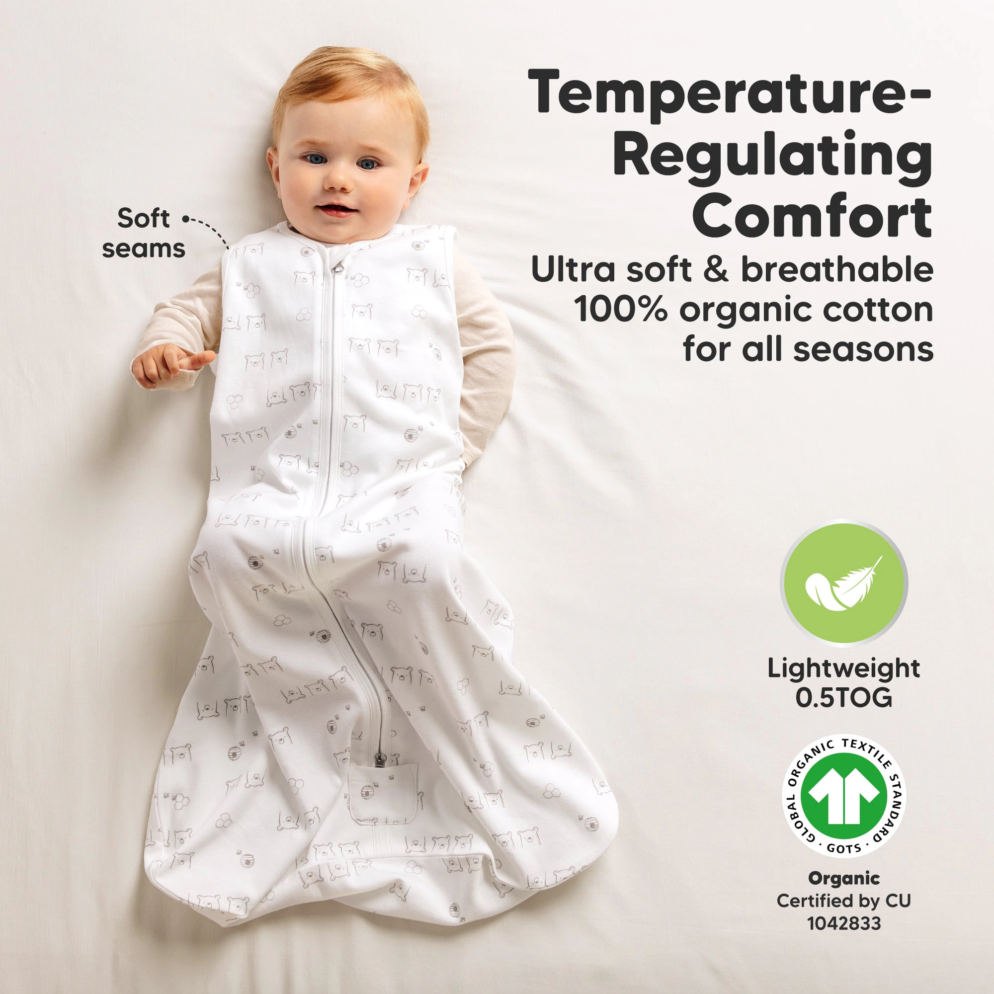 KeaBabies 2-Pack Snooze Sleep Sacks