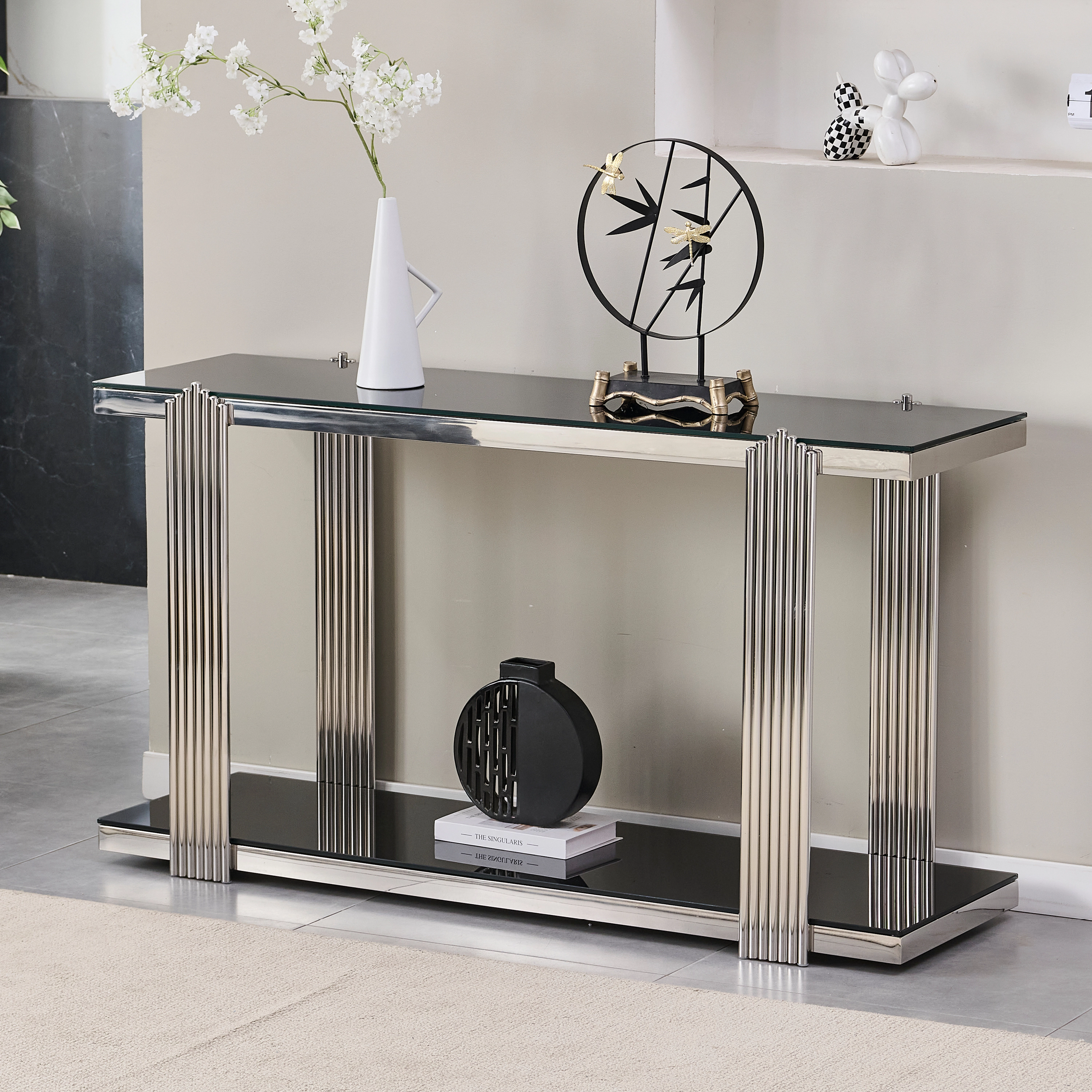 GOODSILO 55 Inch Long Narrow Console Table
