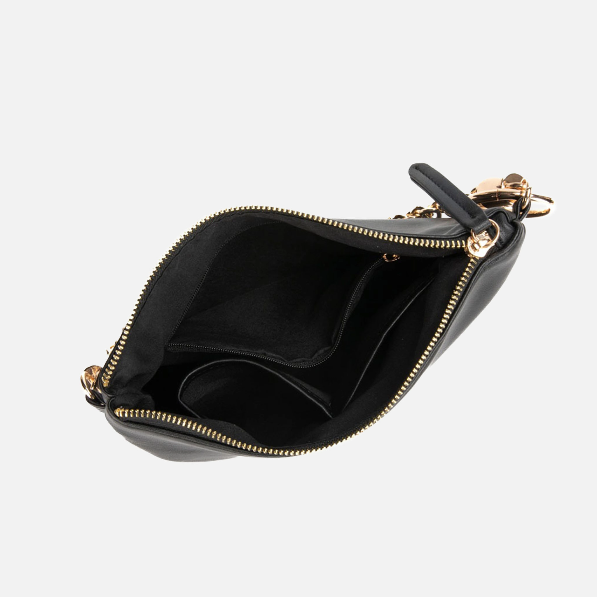 MKF Collection by Mia K Faux Leather Shoulder Bag with Gold Chain and Tassel