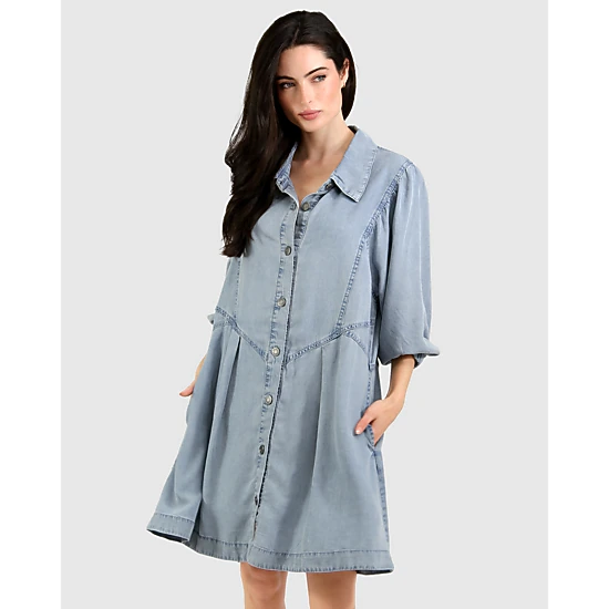 Belle & Bloom Supercut Denim Dress