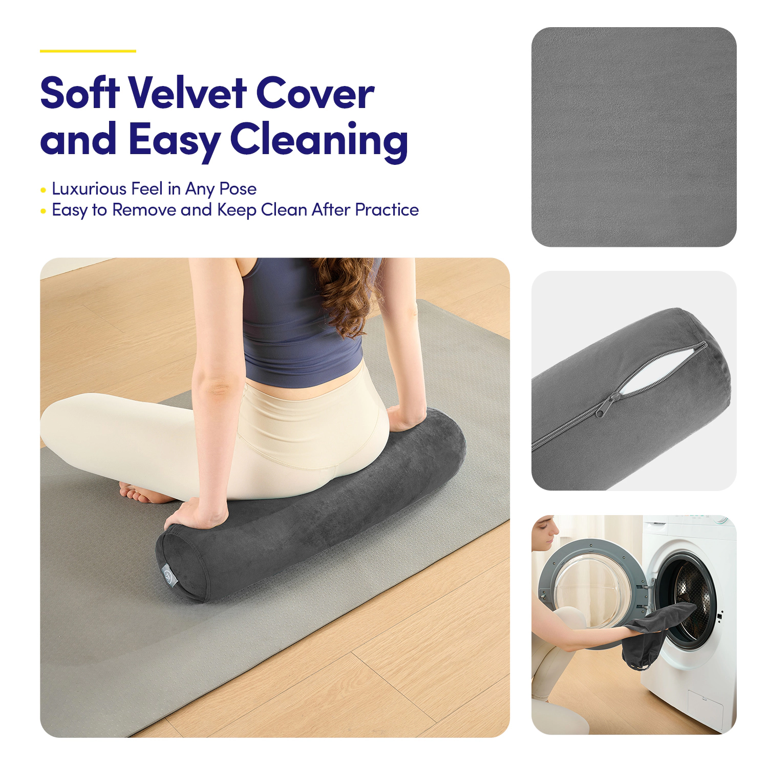 Sweet Home Collection Yoga Bolster Meditation Pillow