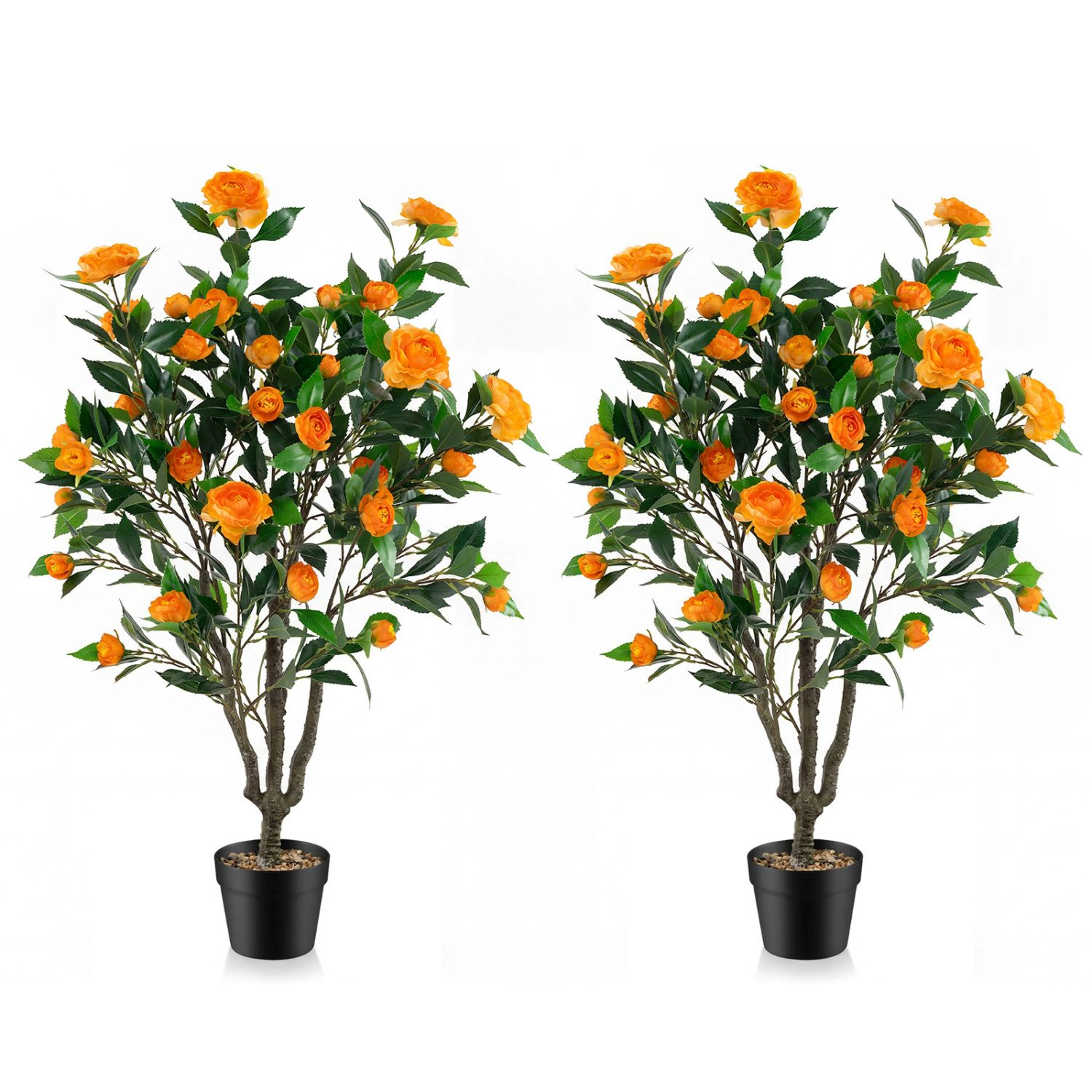 SlickBlue 2 Pack Artificial Floral Tree for Home Office Patio Decor