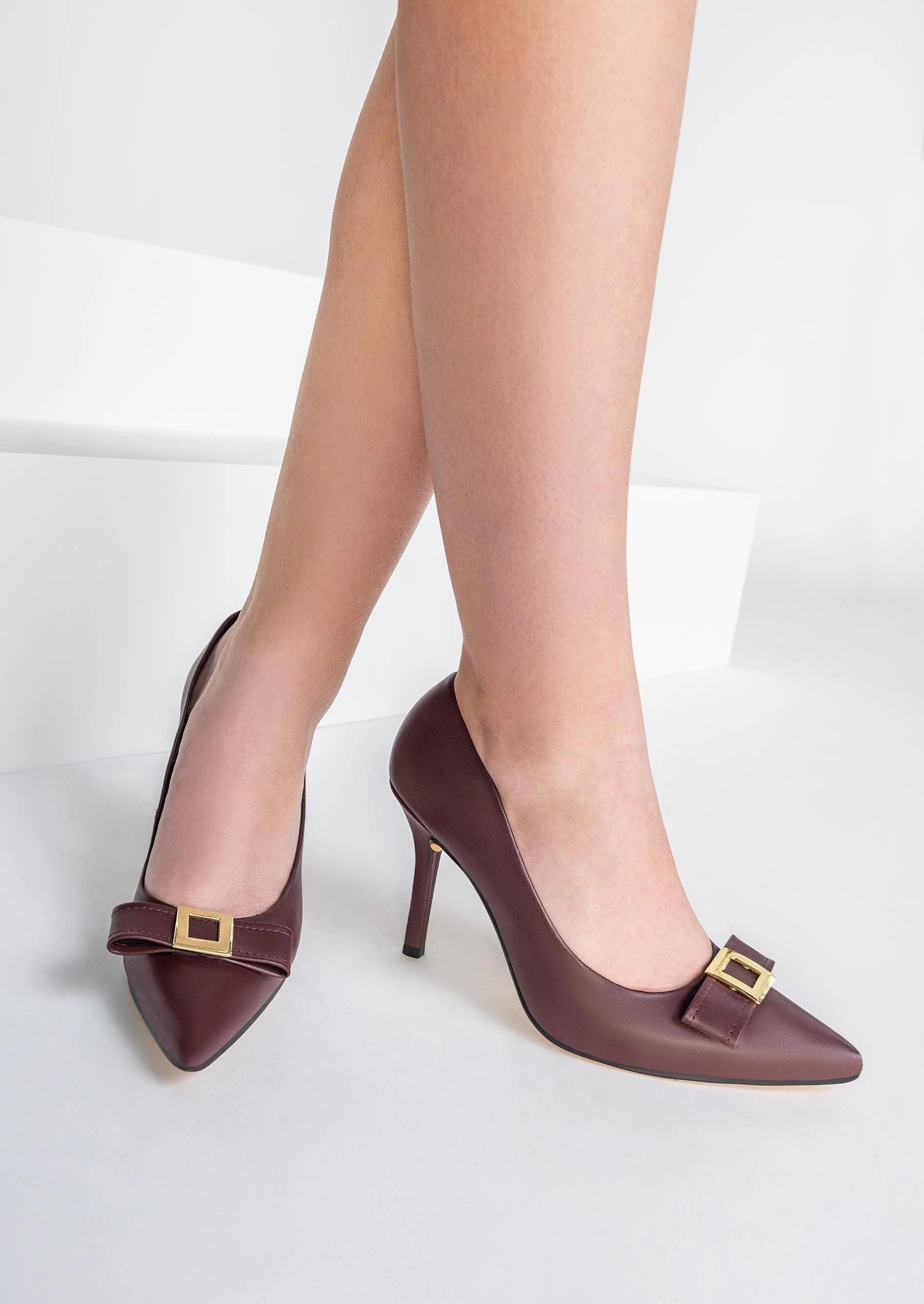 Andrea Fashion Bow Stiletto Pumps