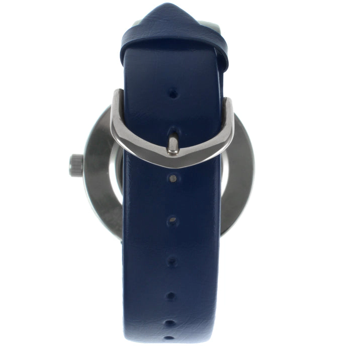 Peugeot Women's Silver 38mm Floating CZ Diamond Blue Dial Watch
