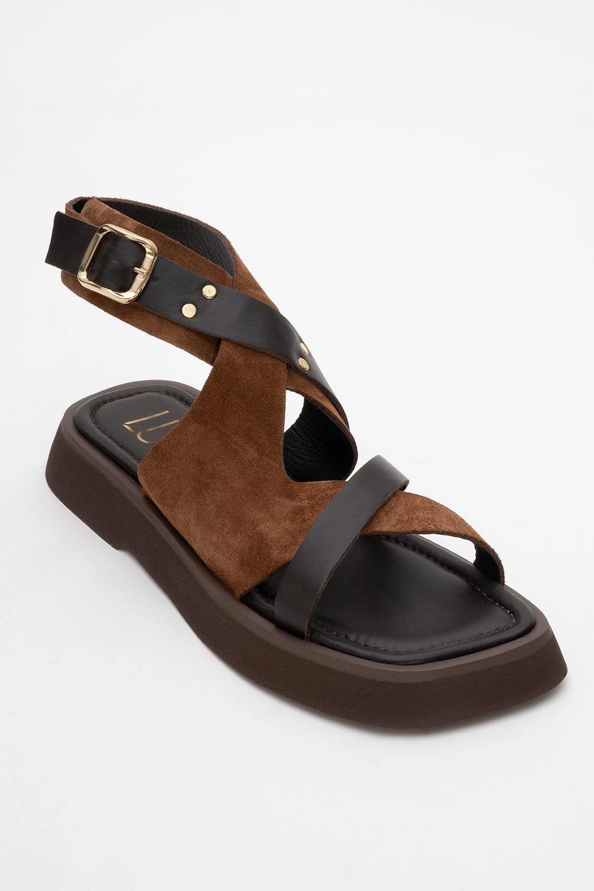 Forever & Always Womens Minnea Suede Leather Sandals