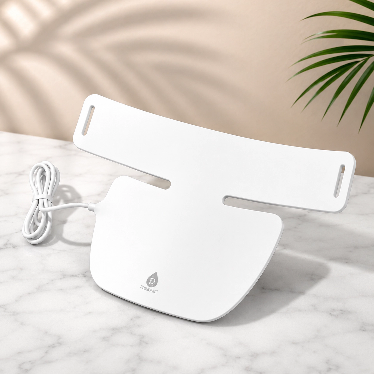 Pursonic Unisex LED Light Therapy Skincare Device: Collagen Boost & Anti-Aging Neckplate for Neck & Décolleté Care