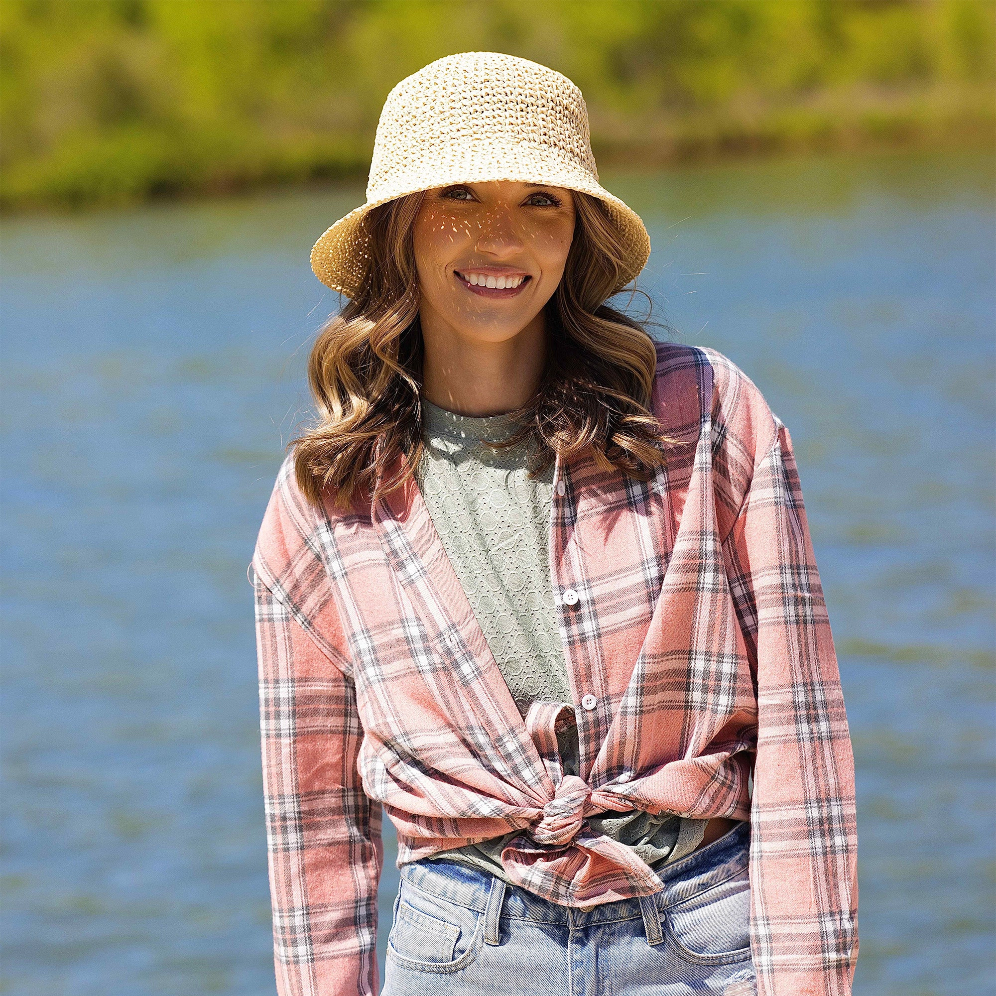KANUT SPORTS Moriah Women’s Crochet Paper Bucket Sun Hat