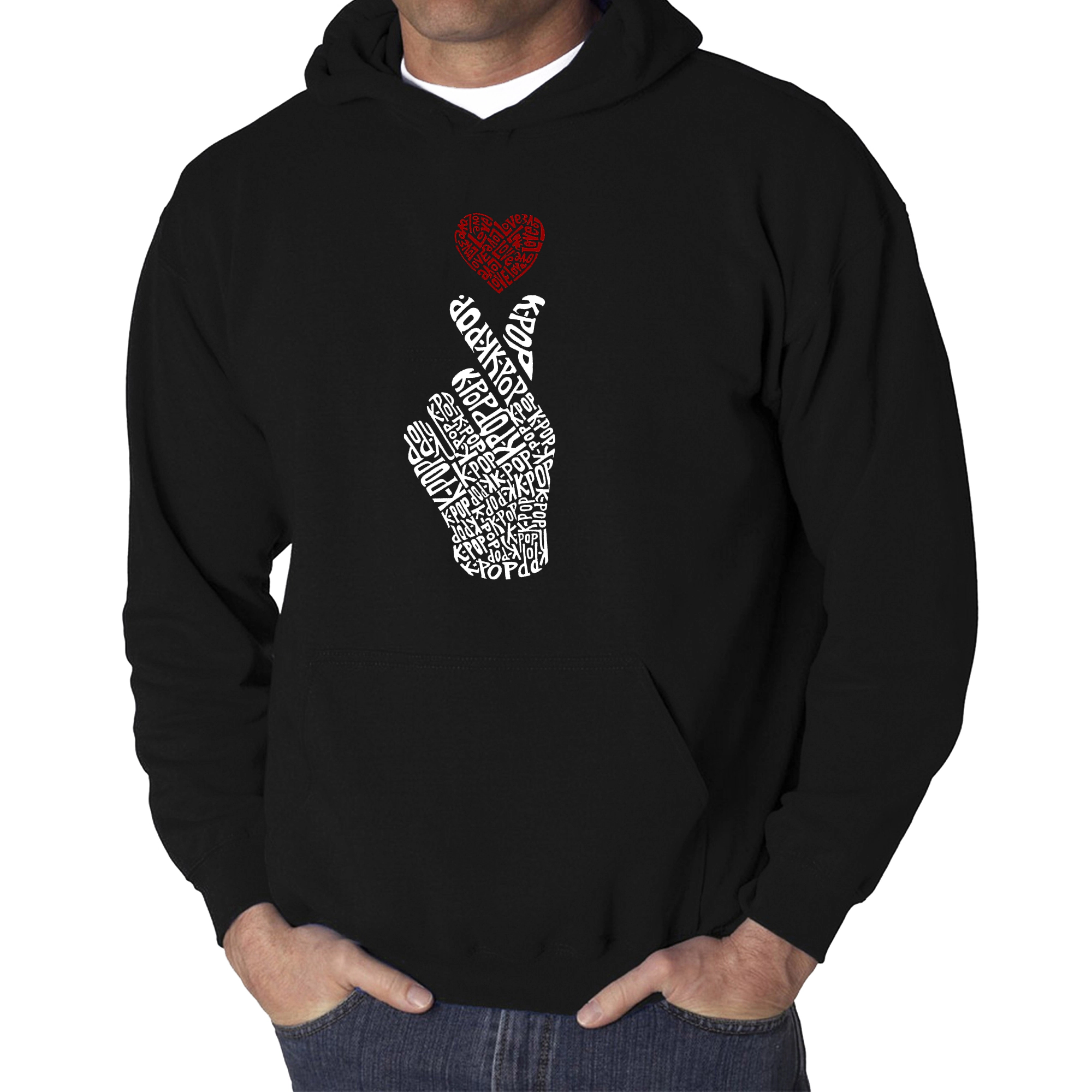 LA Pop Art K-Pop - Men's Word Hooded Sweatshirt