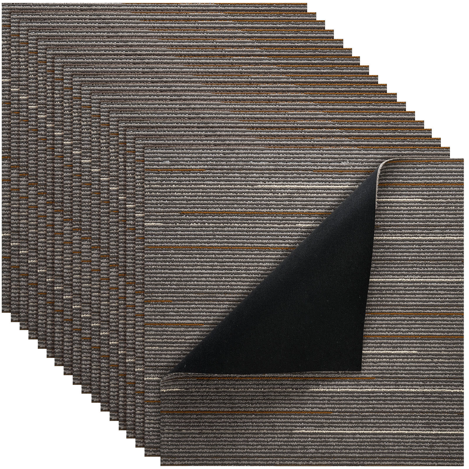 HONGGE 24-Pack Commercial Carpet Tiles, 24x24 In Padded Squares Cover 96 Sq Ft