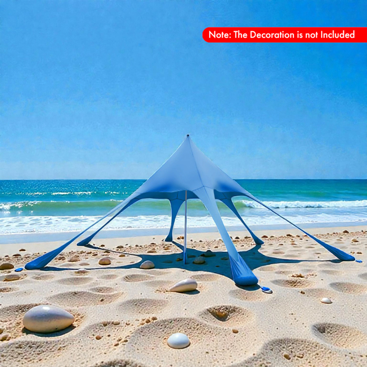 Hivvago 20x20 Ft Outdoor Beach Canopy with UV Guard UPF 50+ and Setup Shovel
