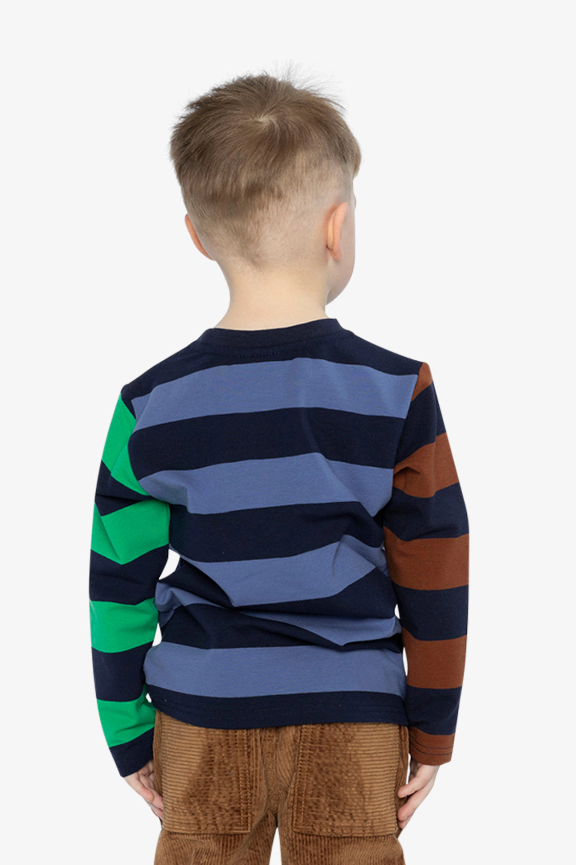 Deux par Boys Large Striped Long Sleeve T-Shirt