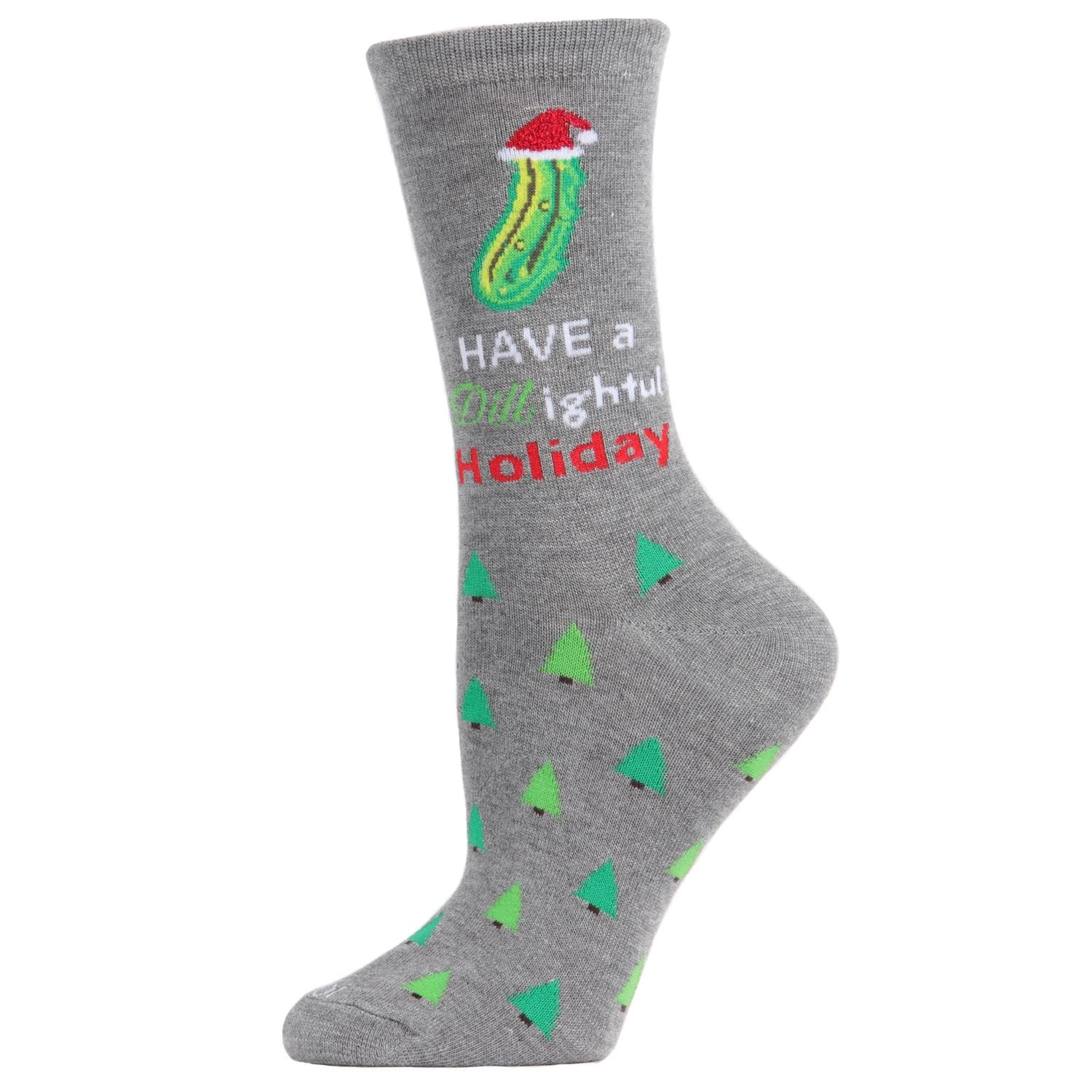 MeMoi Women's Dill-ightful Holiday Crew Socks