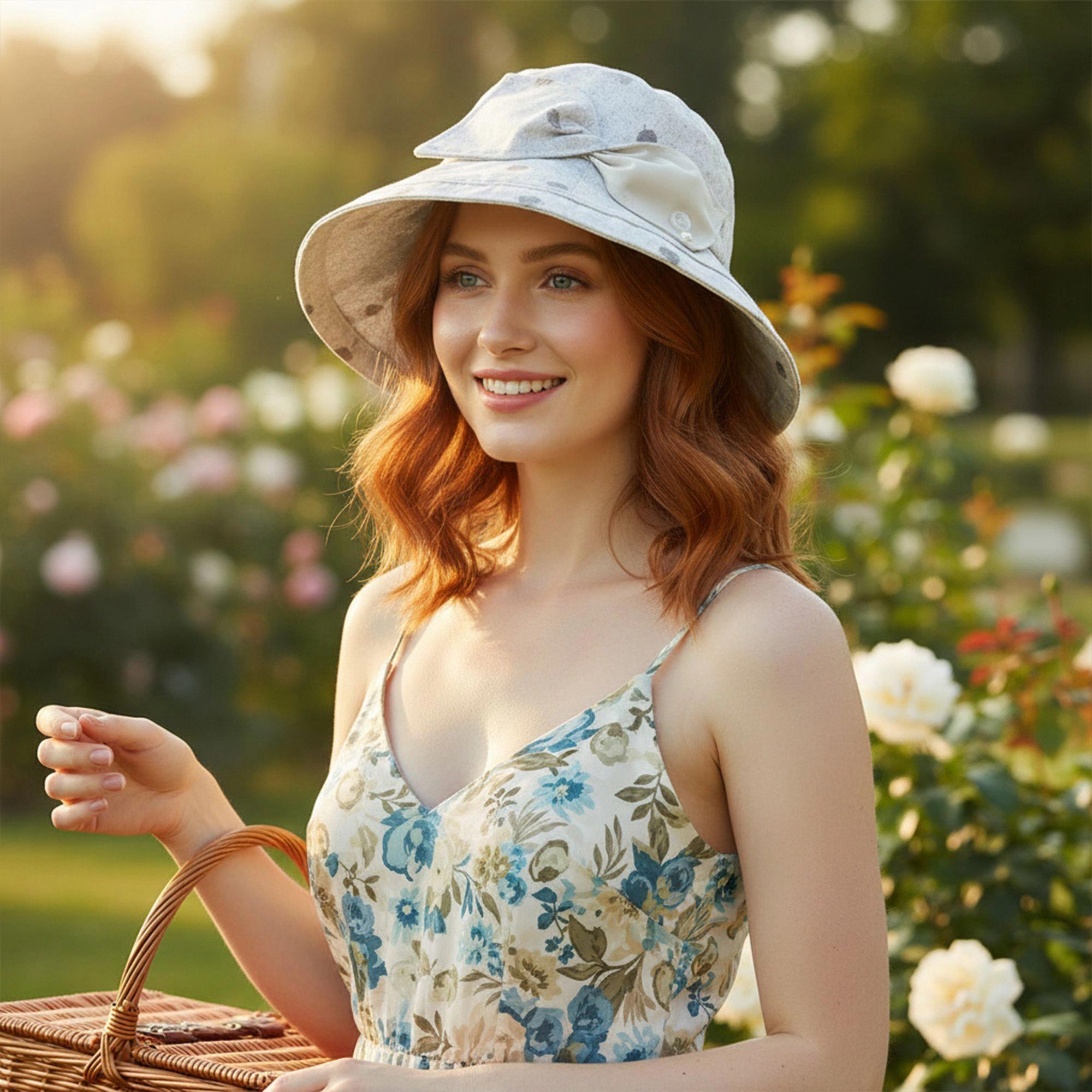 Anna-Kaci Womens Printed Bucket Hat Breathable Sun with Foldable Brim Casual Outdoor Travel Beach