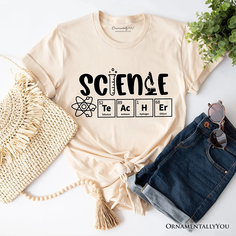 OrnamentallyYou Unisex Science Teacher Periodic Table Elements T-Shirt
