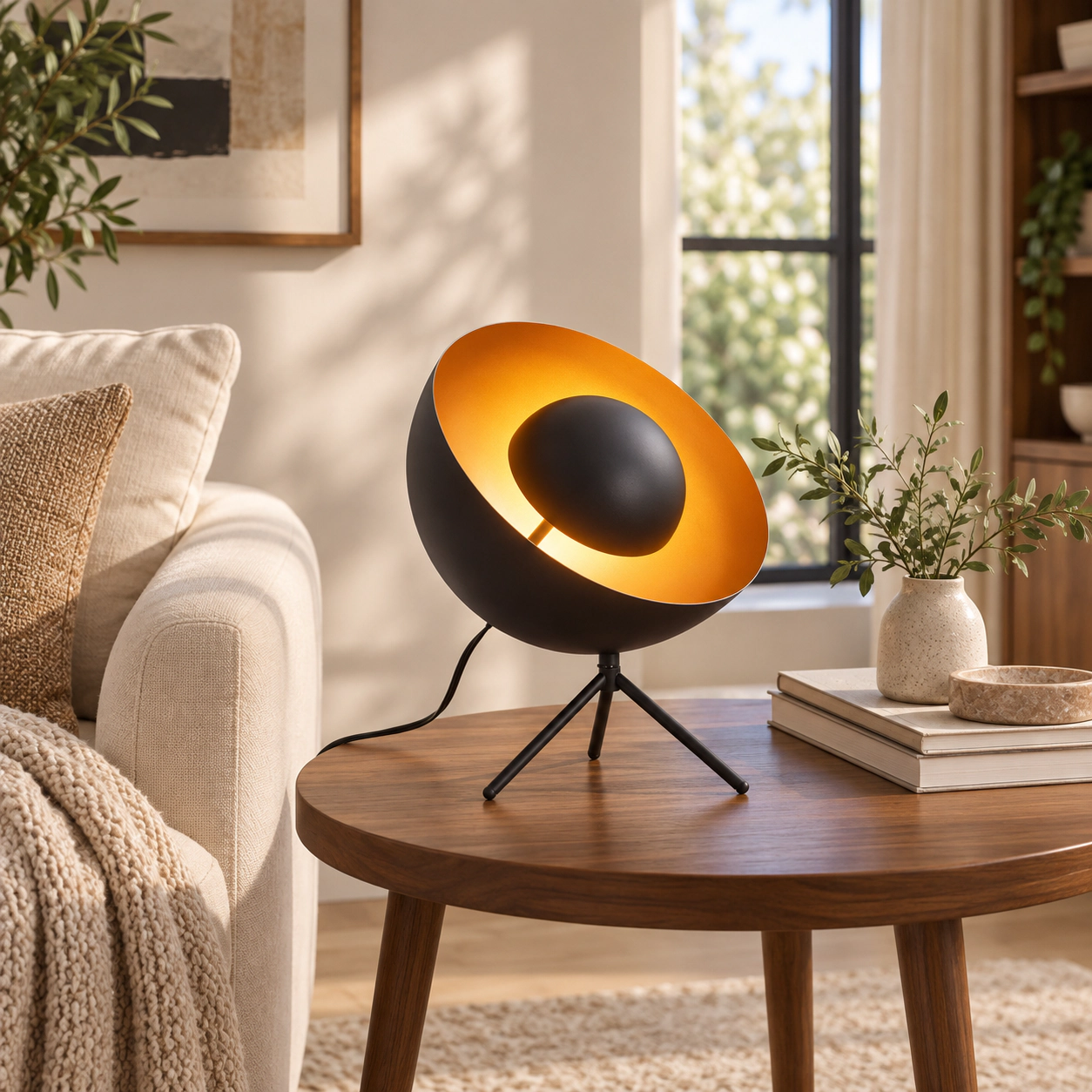 EP LIGHT Mid Century Satellite Radar Table Lamp