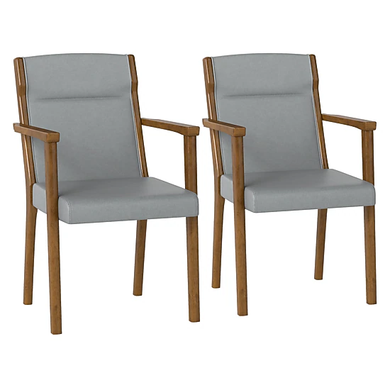 LJG Upholstered Wooden Accent Chairs Set of 2 with High Back and Soft Cushion