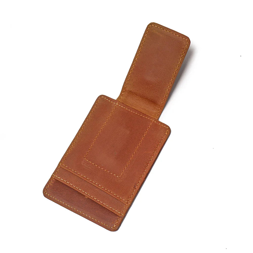 Steel Horse Leather Unisex The Walden | Handmade Front Pocket Wallet with Money Clip