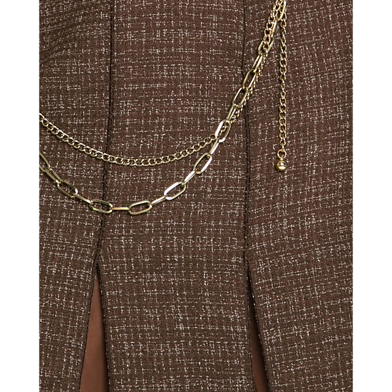 Belle & Bloom Set Me Free Tweed Skirt
