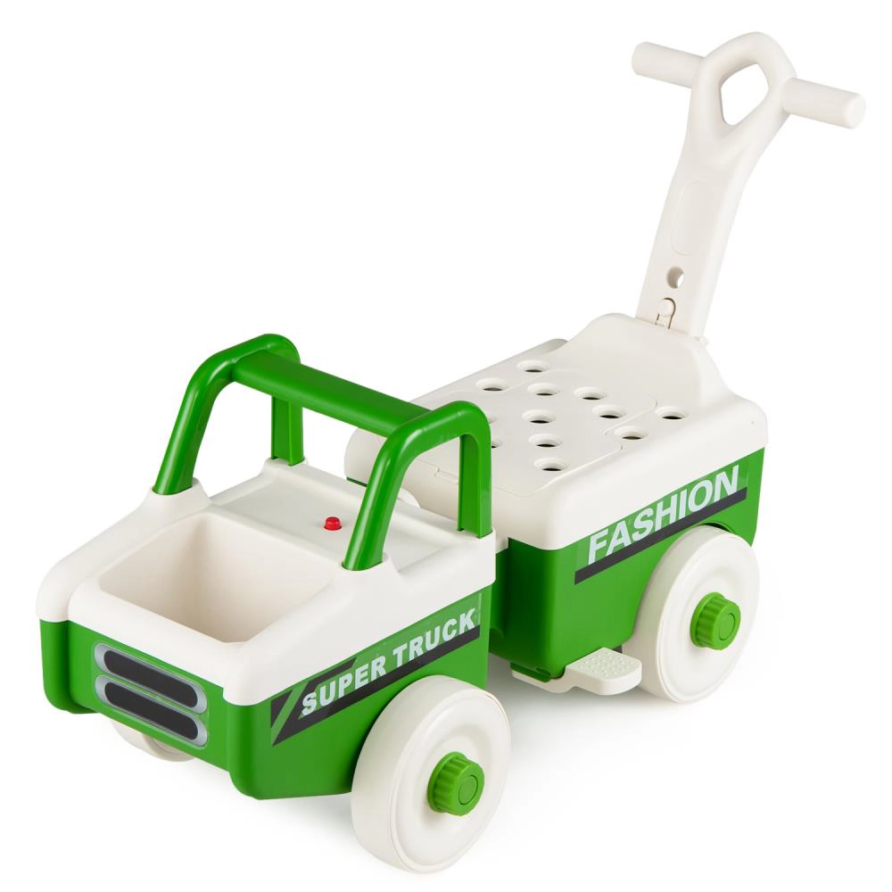 Hivvago 4 1 Ride on Push Car with Music and Under-Seat Storage for Boys Girls