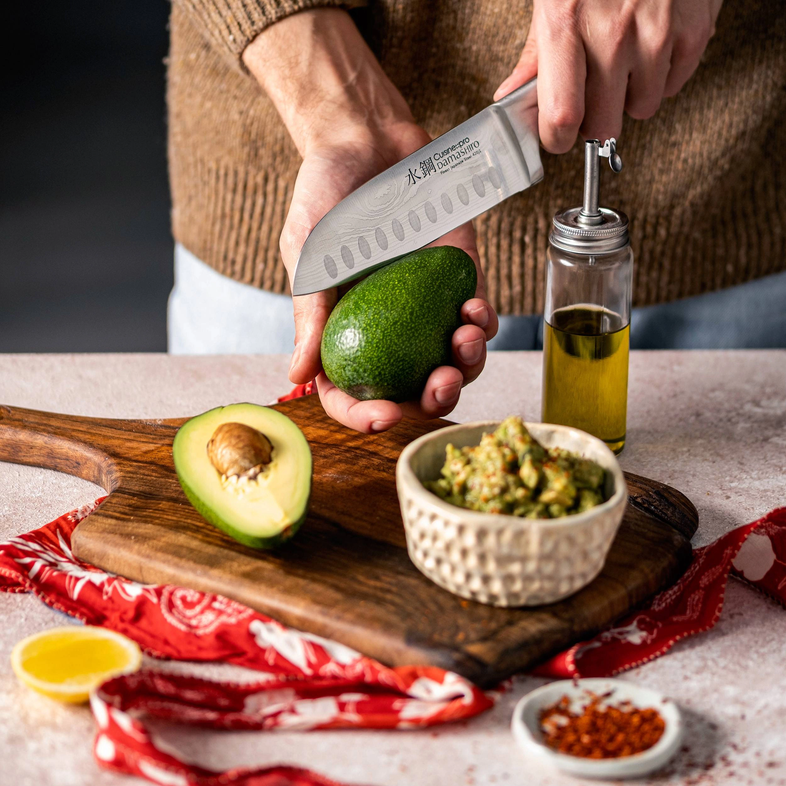 Cuisine::pro® Damashiro® Santoku 6.5" & Board Set