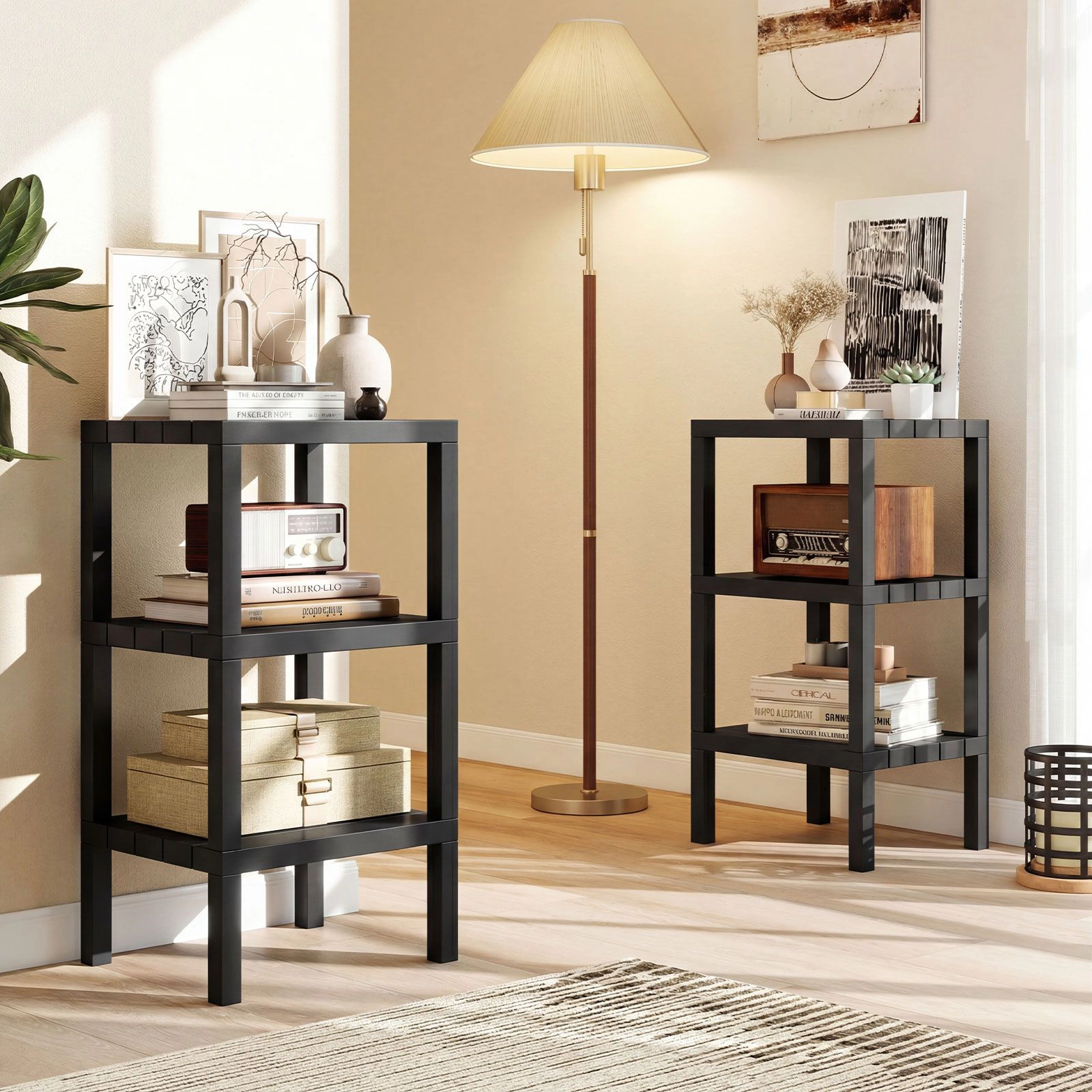 SlickBlue 6-Tier Plastic Storage Shelf Modular Organizer Rack
