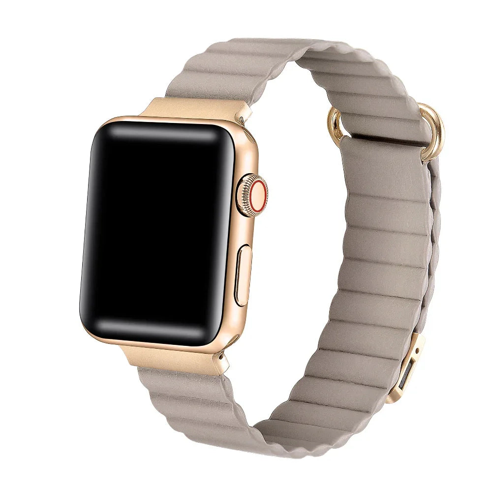 Posh Tech Unisex Dakota Magnetic Leather Band for Apple Watch