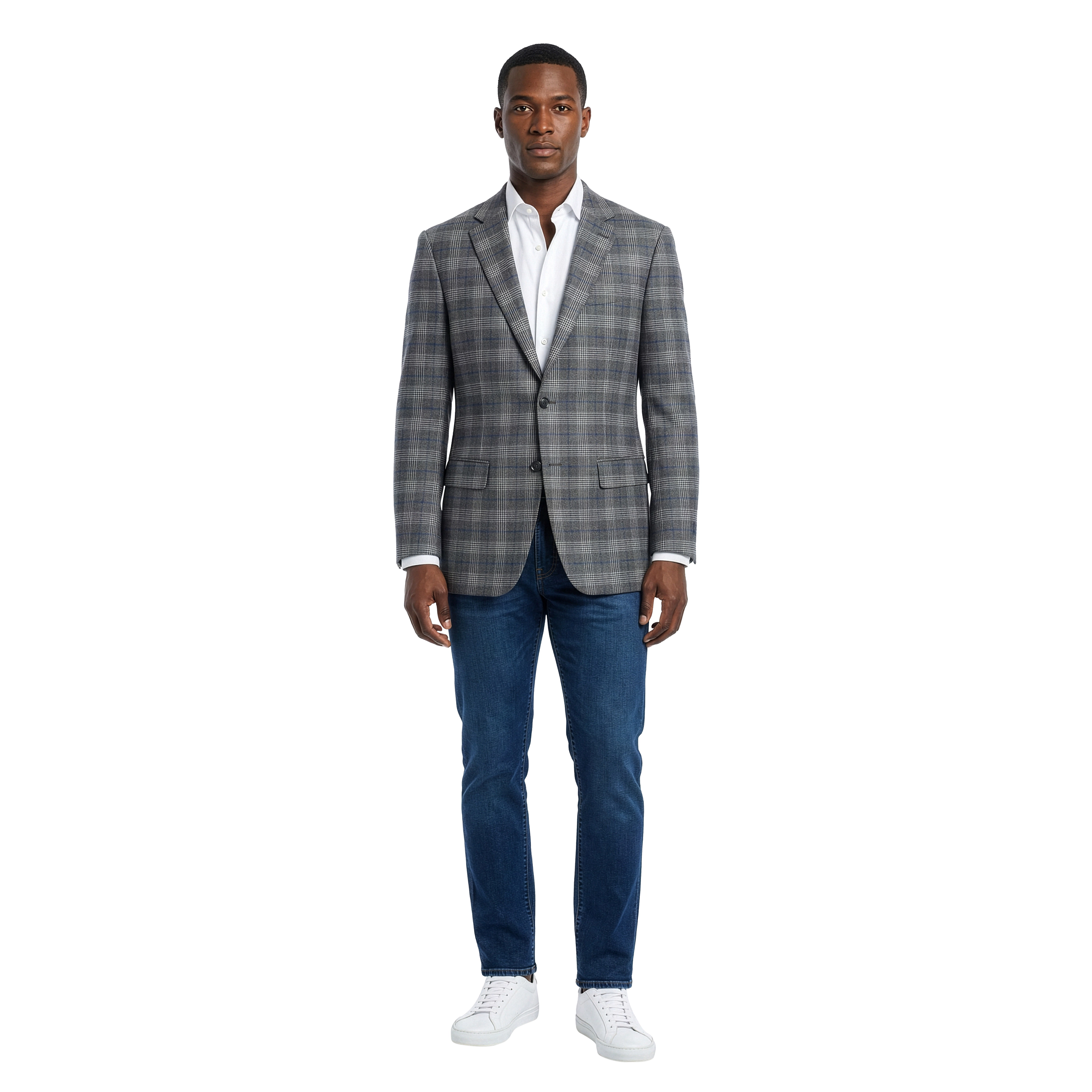 ZeGarie Men's Regular Fit Glen Plaid Sport Coat