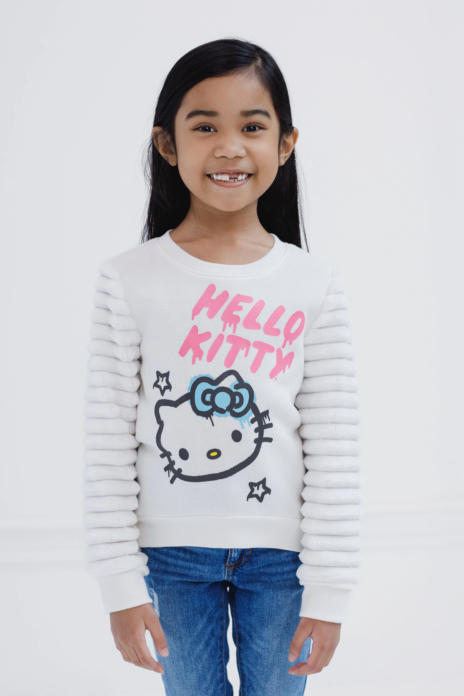 Hello Kitty Girls' Fleece Pullover Sweatshirt
