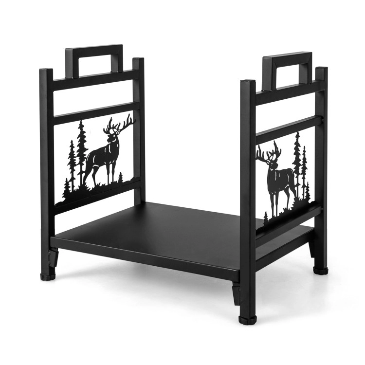 Hivvago Metal Firewood Rack With Dual Handles