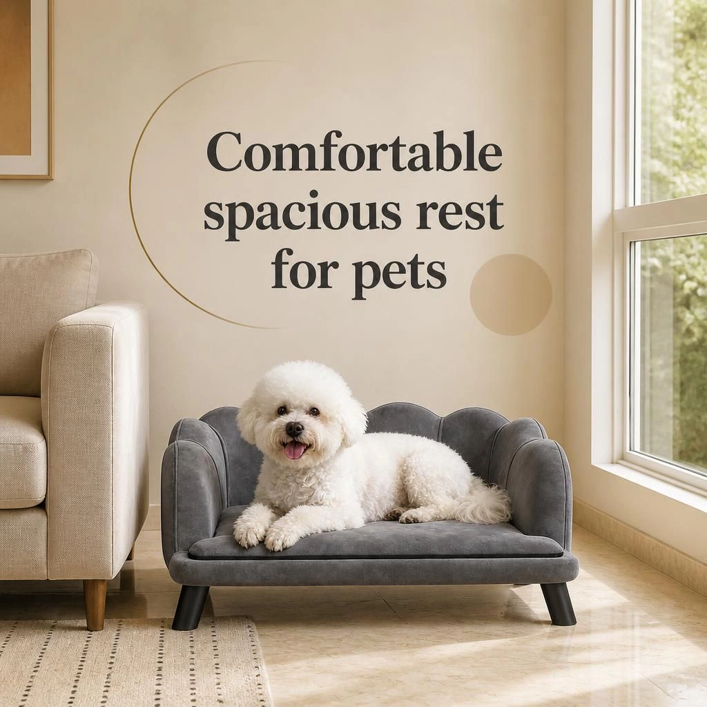 Ifmall Elevated Foam Pet Bed for Dogs and Cats