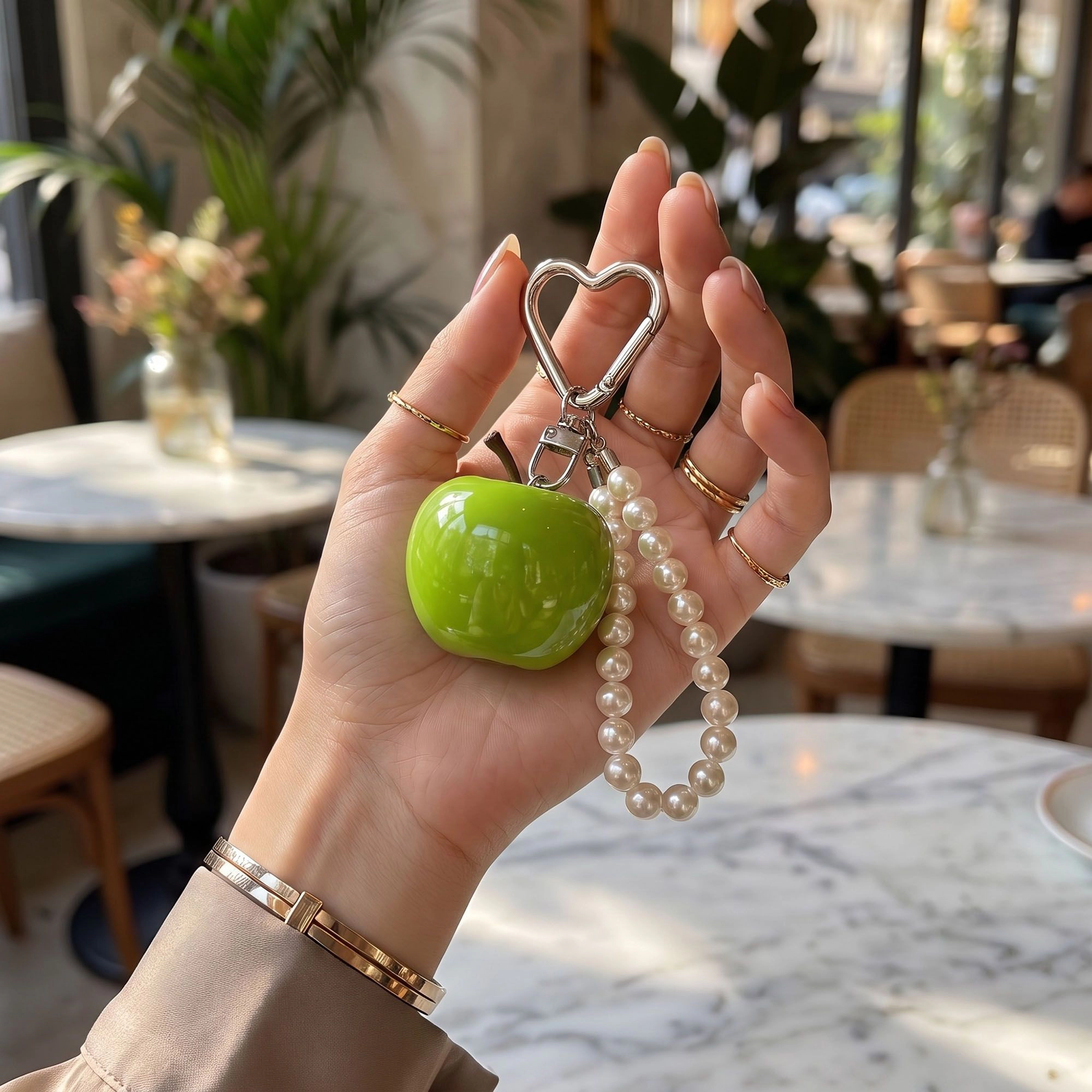 Alilang Womens Bag Charm with Hanging Clip and Decorative Accent