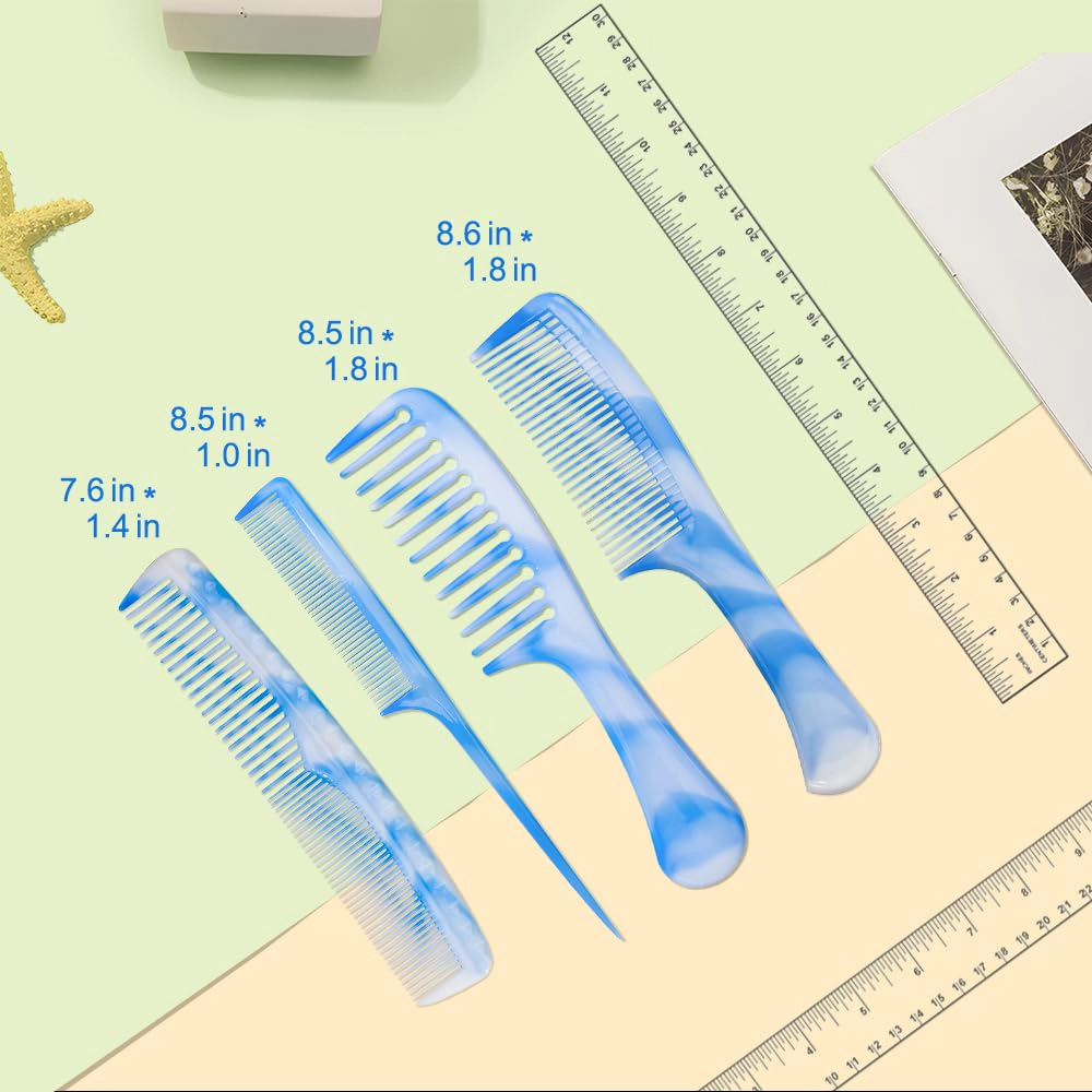 Prism Edge Unisex Hair Comb Set 4 Piece