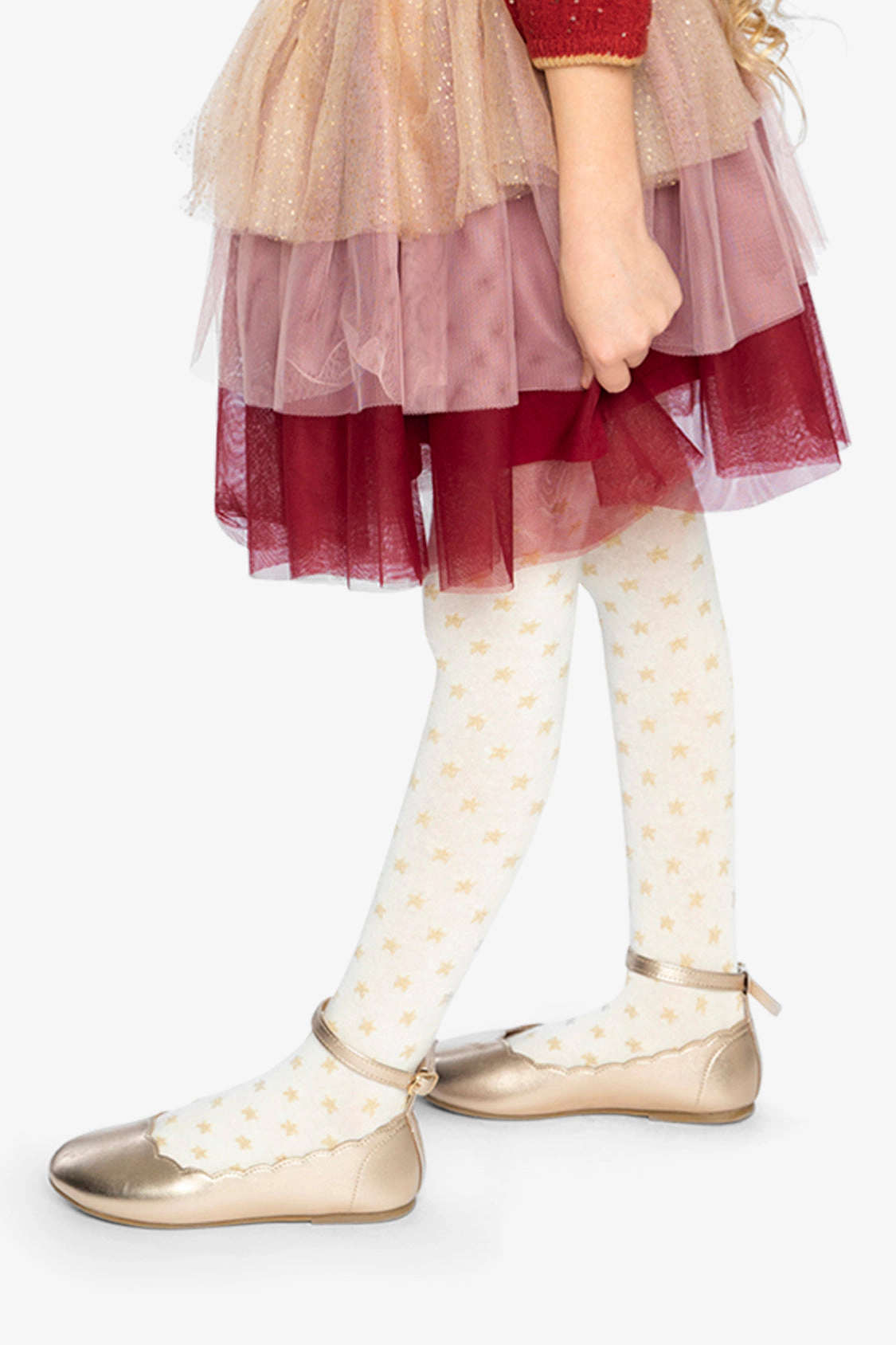 Deux par Girls Multi-Layer Glittering Mesh Skirt
