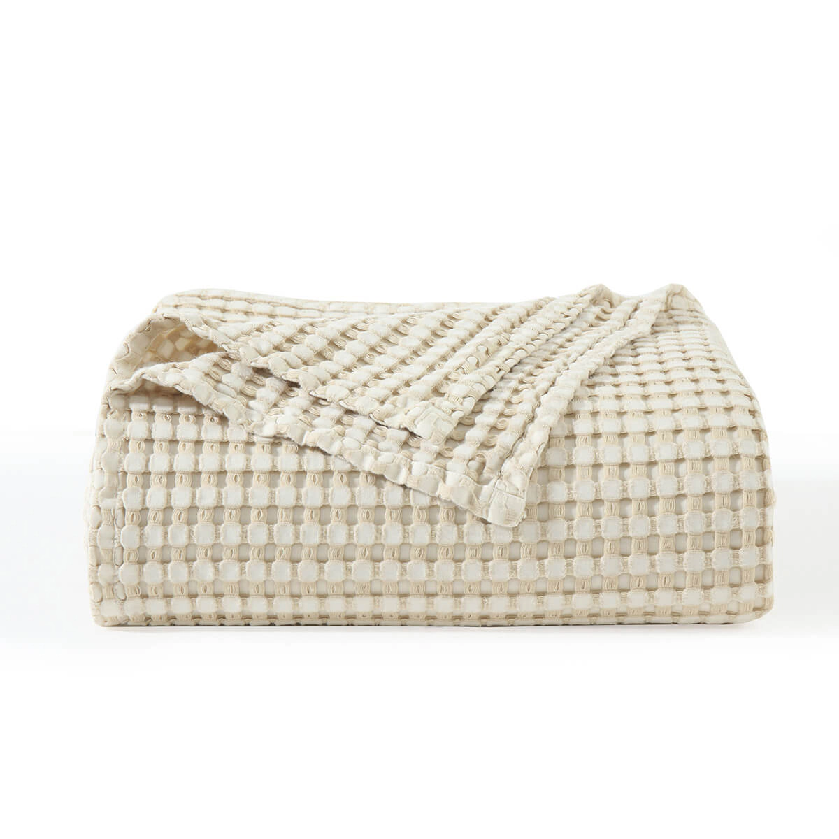 Egyptian Linens Cozy Bamboo Waffle Weave Blanket Throw