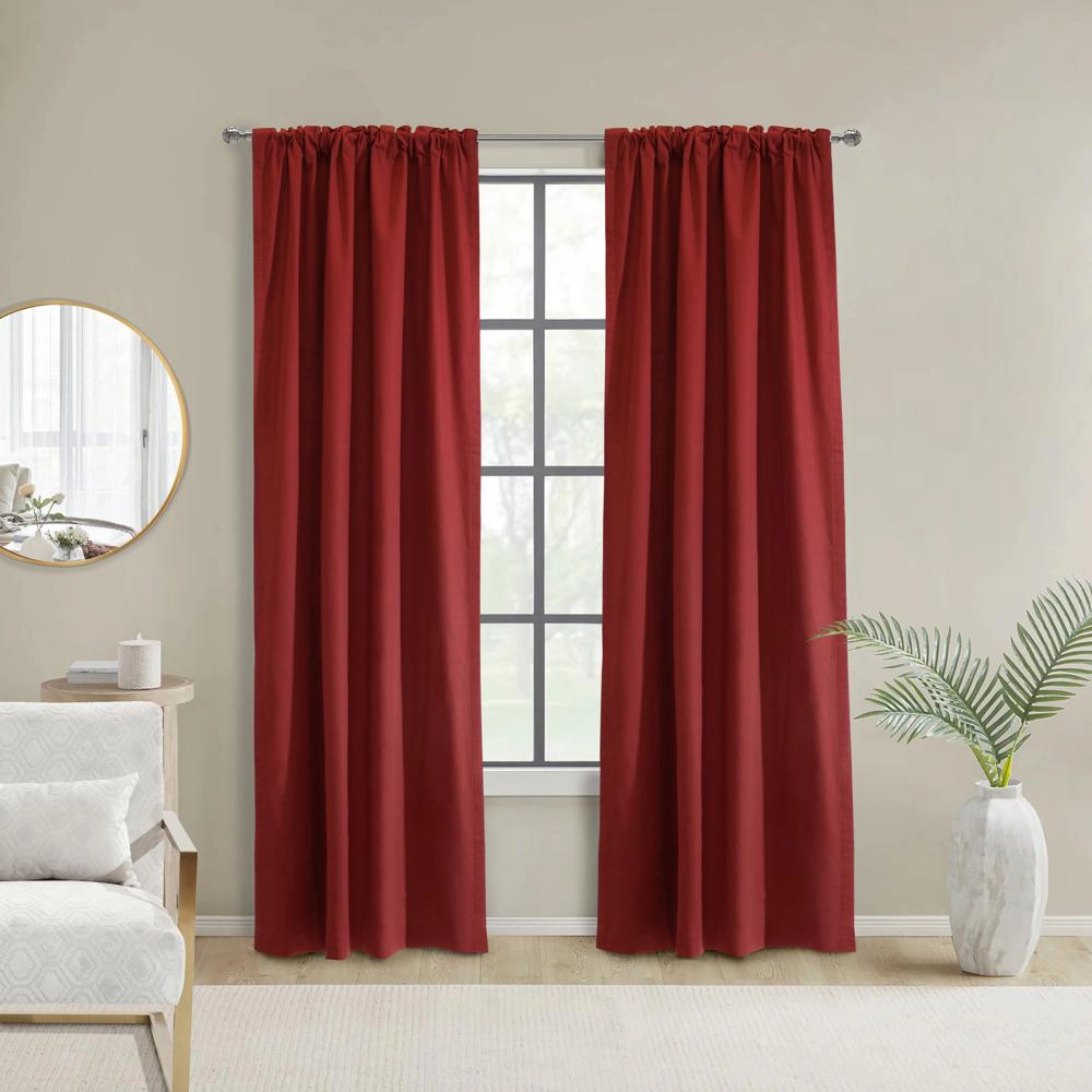 Thermalogic Weathermate Topsions Room Darkening Provides Daytime Nighttime Privacy Curtain Panel Pair 40" x 84" Burgundy