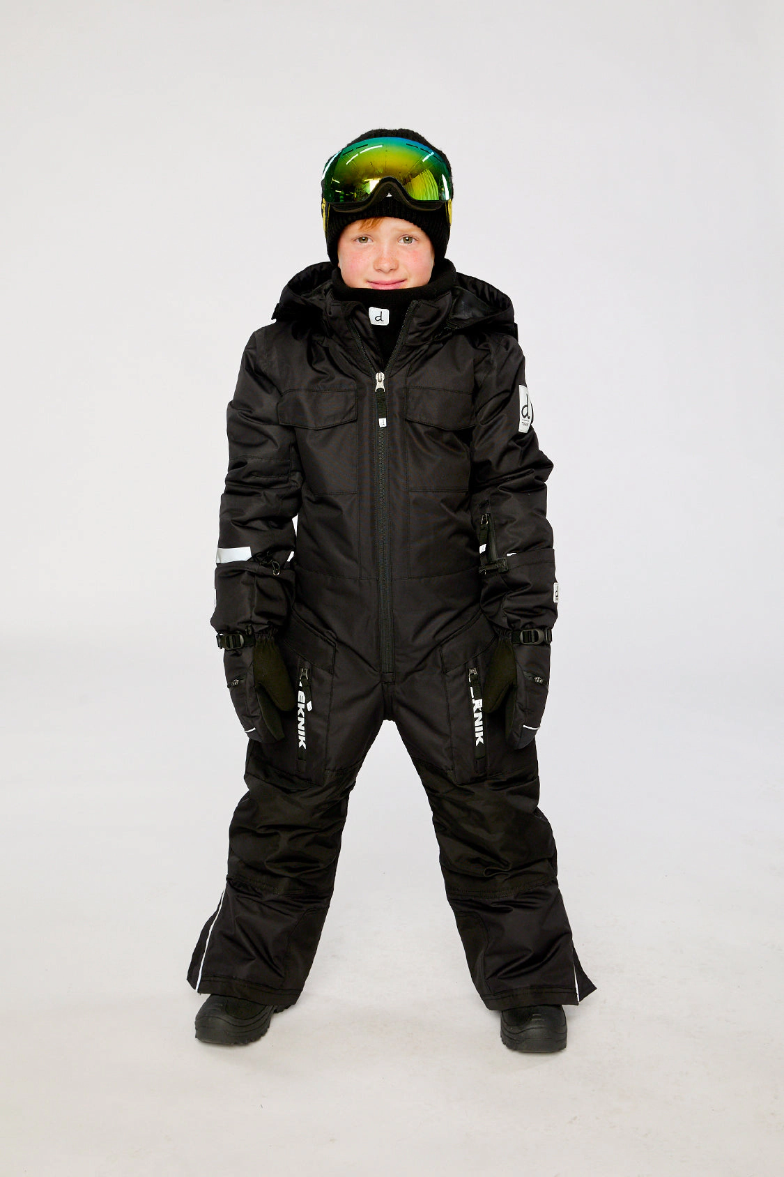 Deux par Unisex One Piece Teknik Hooded Snowsuit with Expandable Sleeves