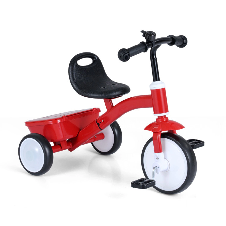 Hivvago Toddler Tricycle with Glowing Wheels and 4-Level Adjustable Seat