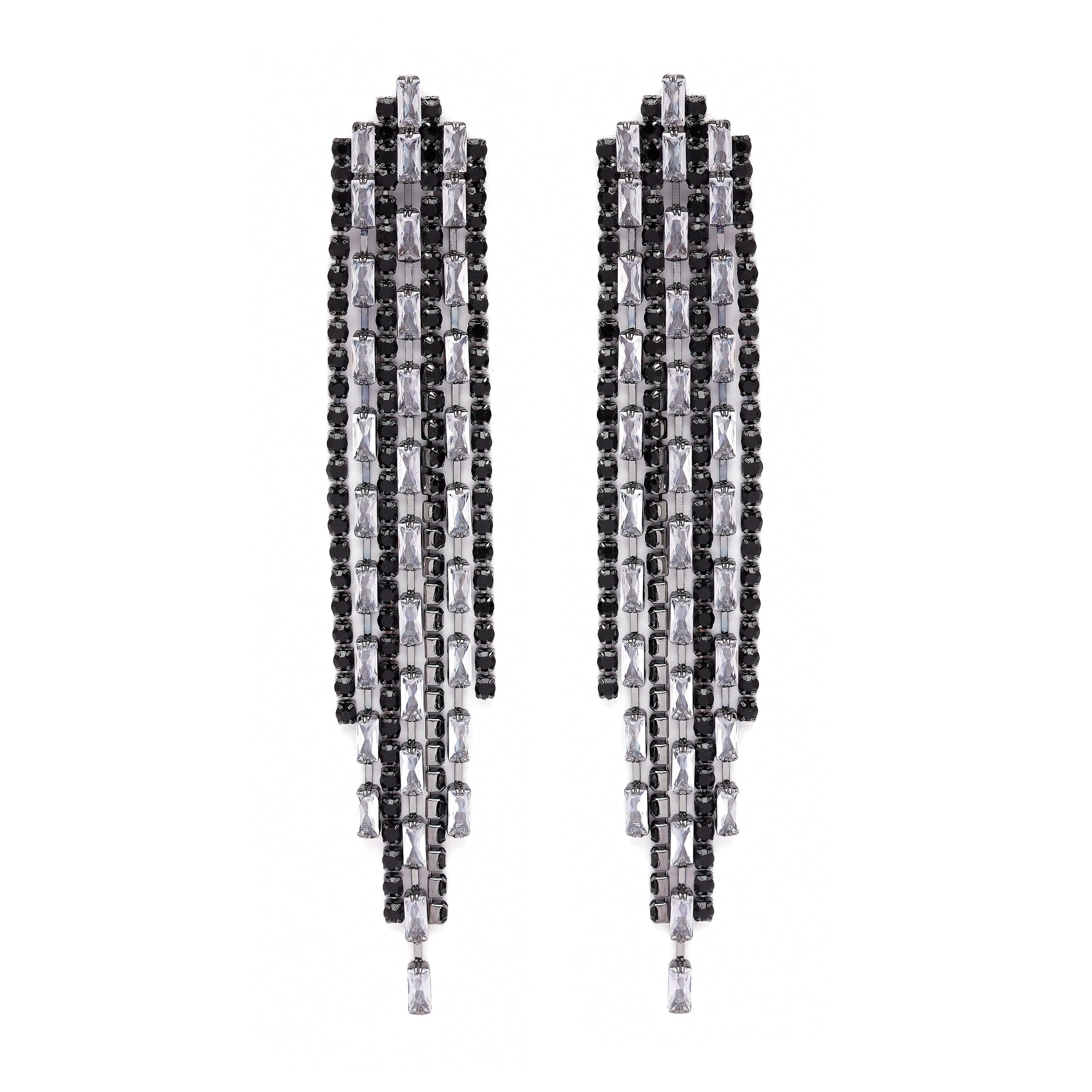 AGP PARIS Womens Diva Fringed Drop Earrings