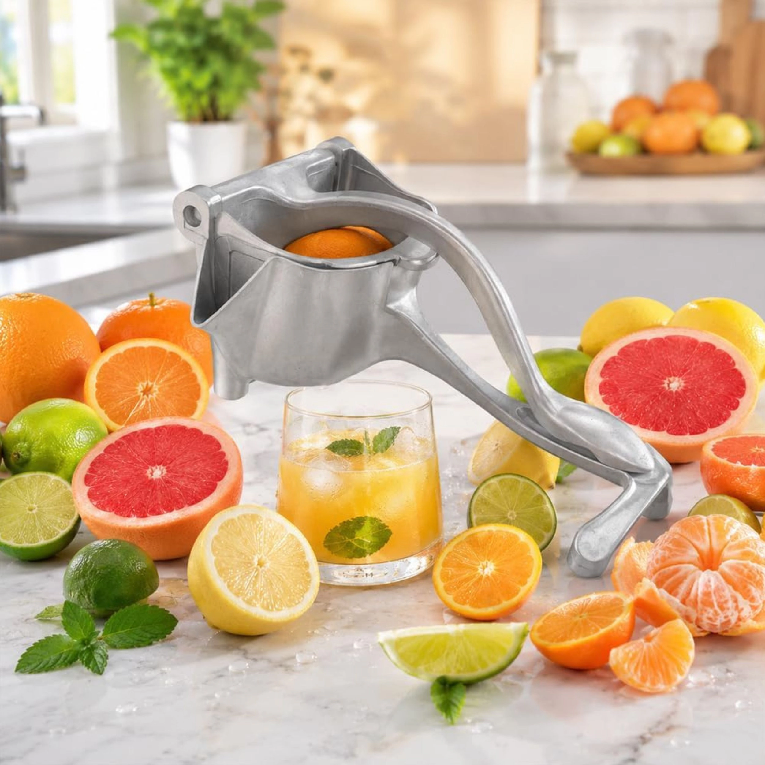 Stock Preferred Heavy Duty Aluminum Alloy Manual Citrus Juicer and Handheld Fruit Press
