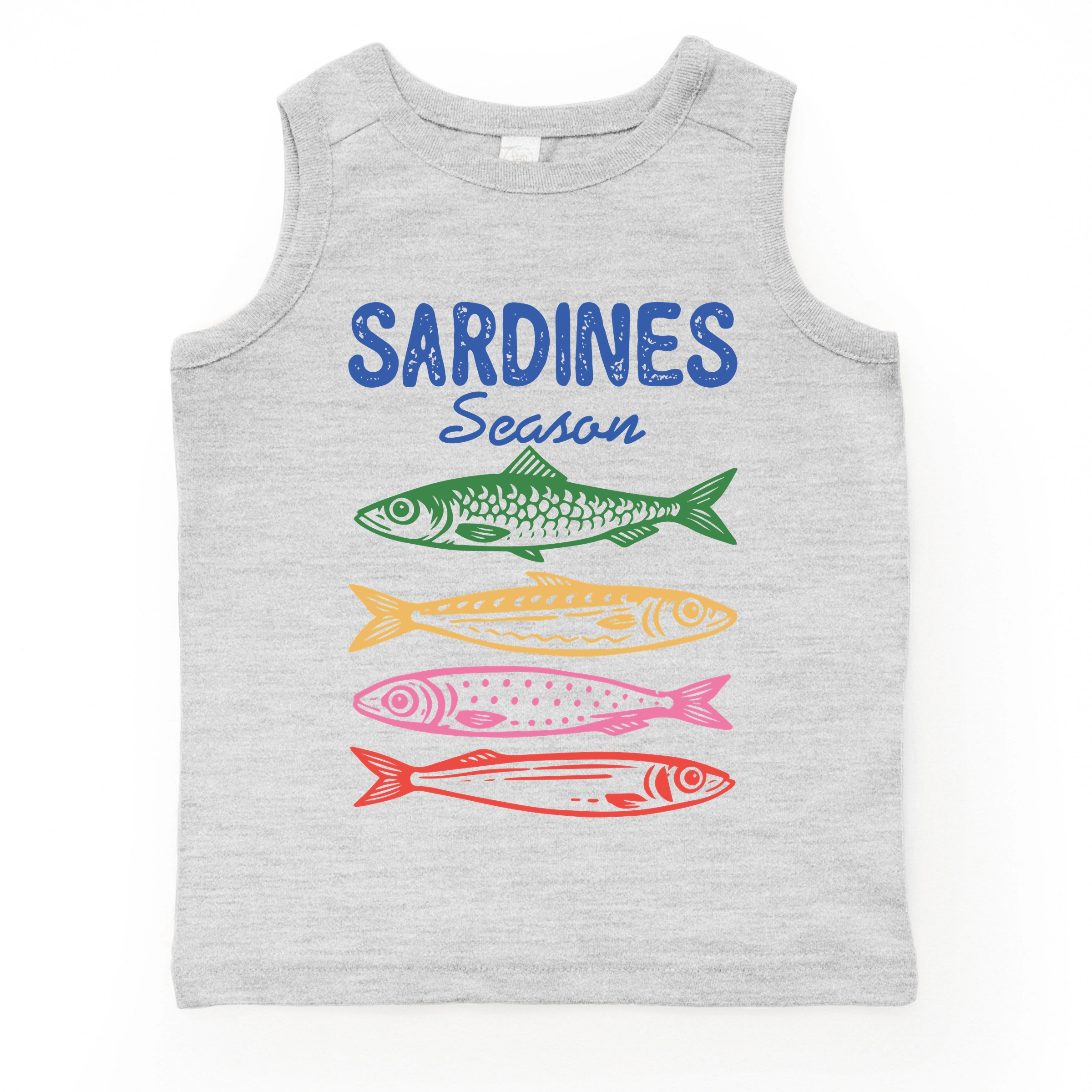 The Juniper Shop - Sardines Season Colorful Toddler Graphic Tank