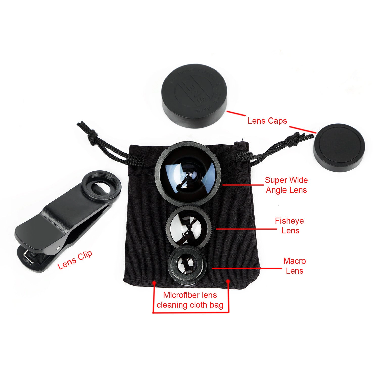GBruno 3-in-1 Clip-On Photo Lens Kit
