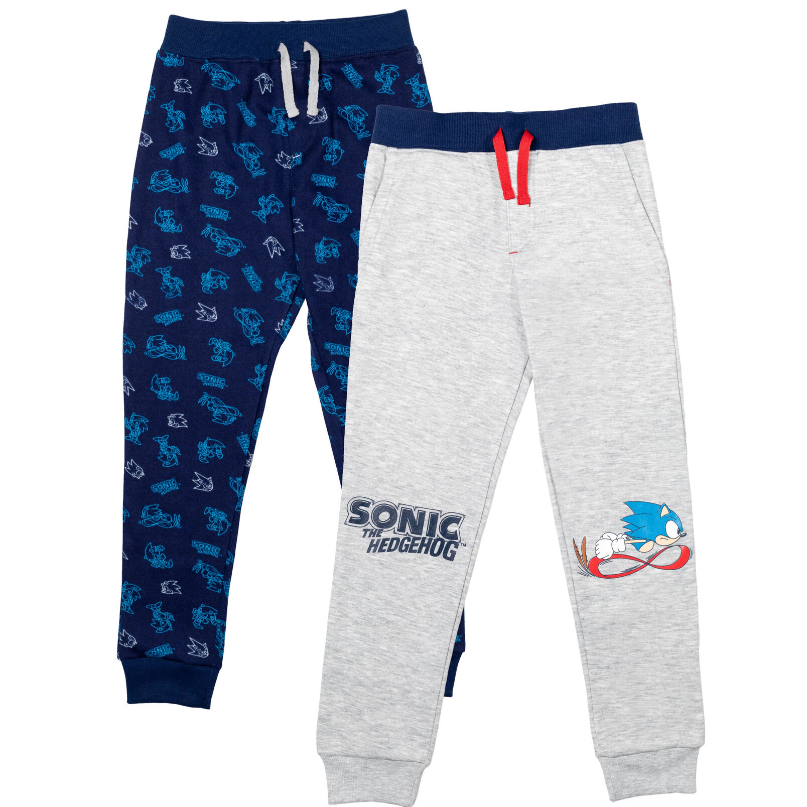 SEGA Sonic the Hedgehog Boys' 2-Pack Fleece Jogger Pants