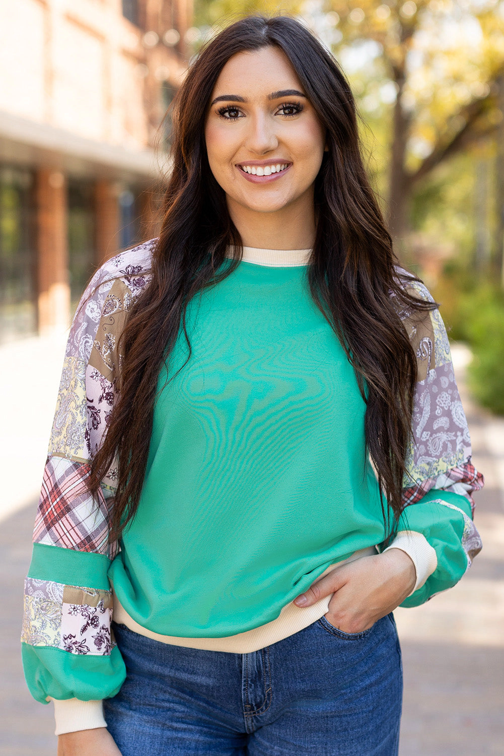 Threaded Pear Women's Maeve Sleeve Raglan Top Long