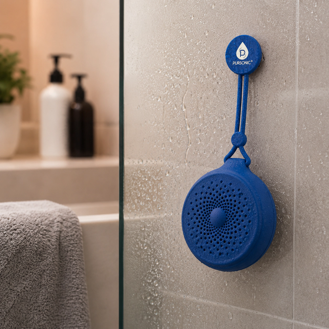 Pursonic Unisex Portable Waterproof Bluetooth Speaker – Wireless Shower with 360° Hi-Res Sound