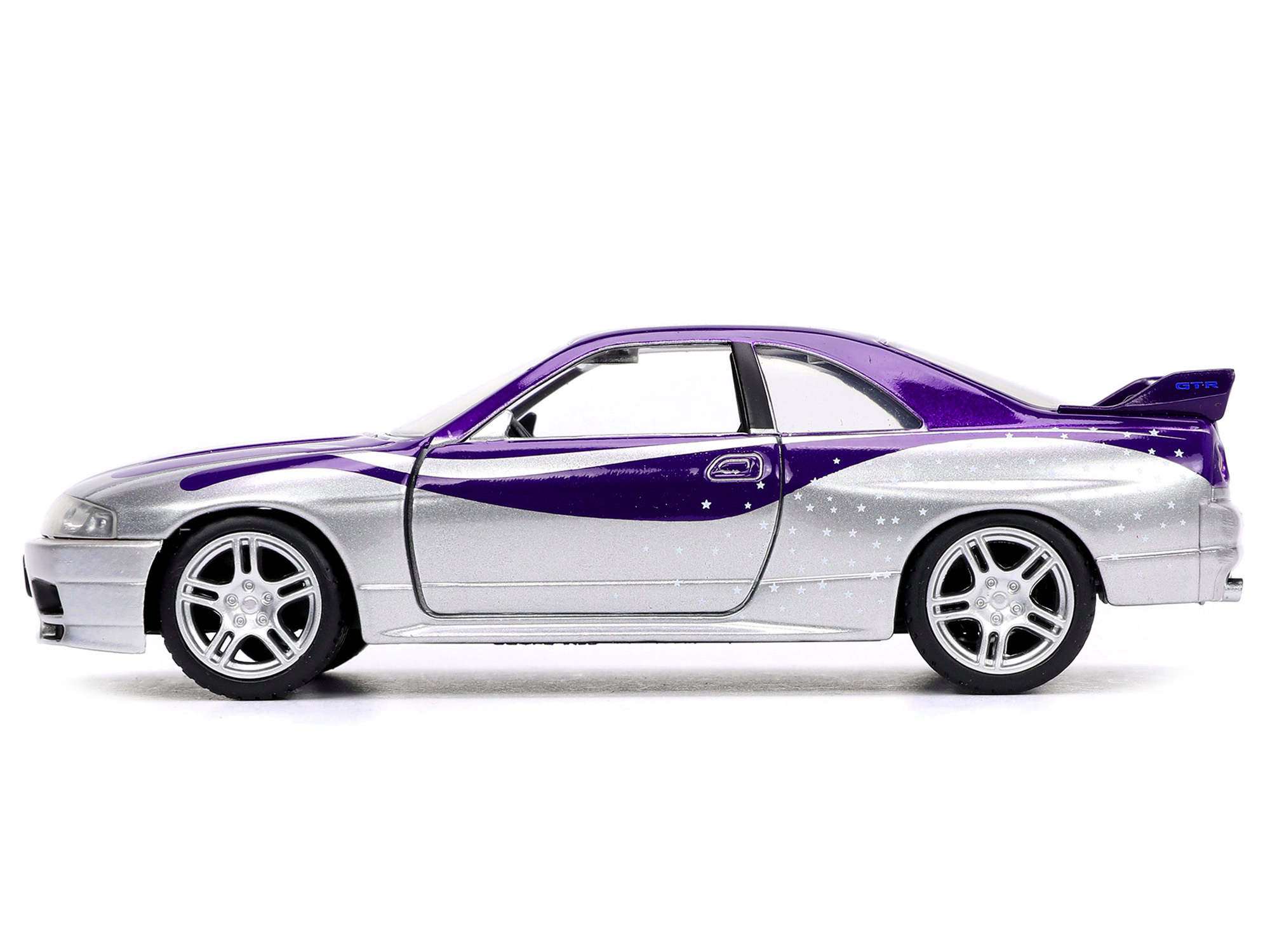 Jada 1995 Nissan Skyline Gt-R (Bcnr33) Purple And Silver Metallic "Fast & Furious" Series 1/32 Diecast Model Car By Jada