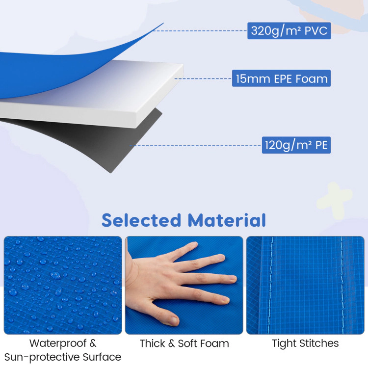 Hivvago Trampoline Pad Replacement Safety Pad with Fixing Straps