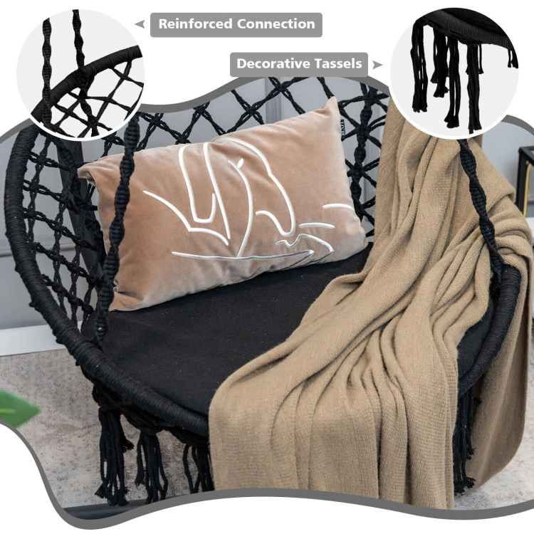 Hivvago Cushioned Hammock Swing Chair With Hanging Kit