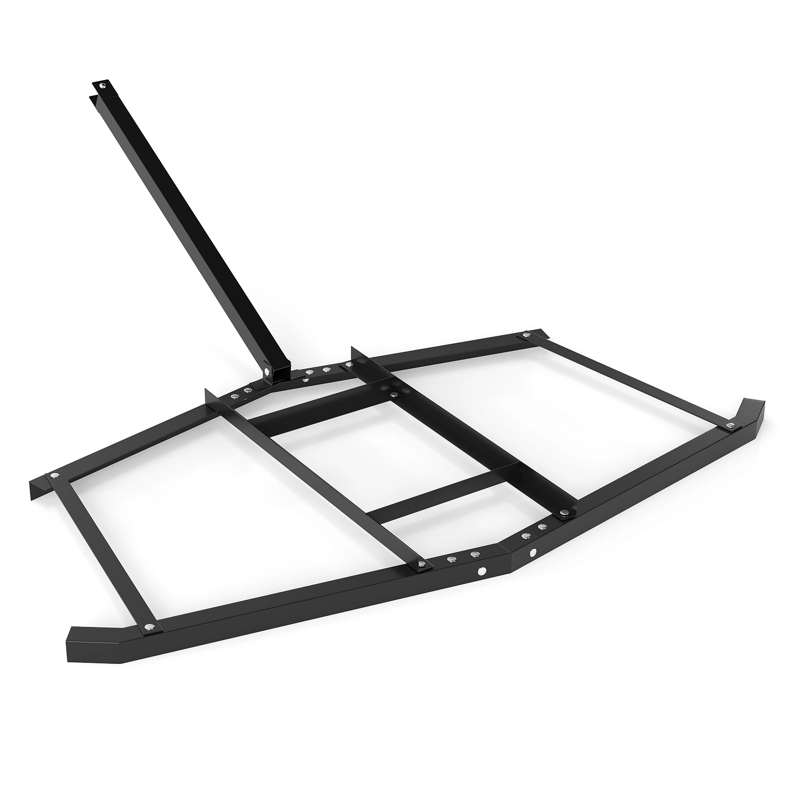 SUGIFT Black 74-in Tow Behind Driveway Drag Harrow Leveling Rake with Pin Hitch for ATV UTV and Tractor