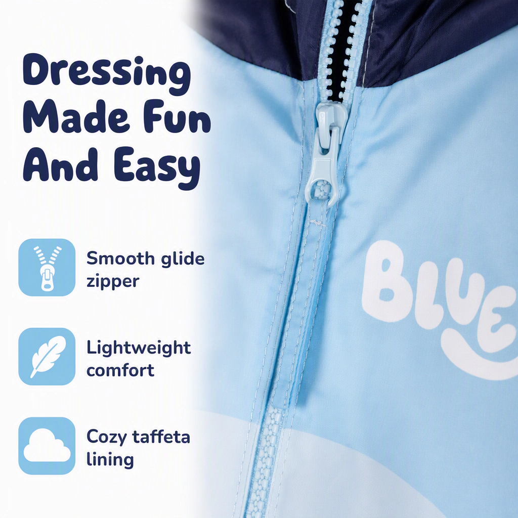 Bluey Toddler Boy or Girl Cosplay Hooded Windbreaker Jacket